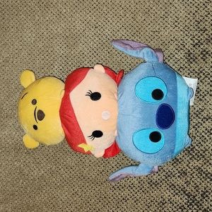 Disney Tsum Tsum Winnie the Pooh Ariel the Little Mermaid Stitch 15" Plush Toy